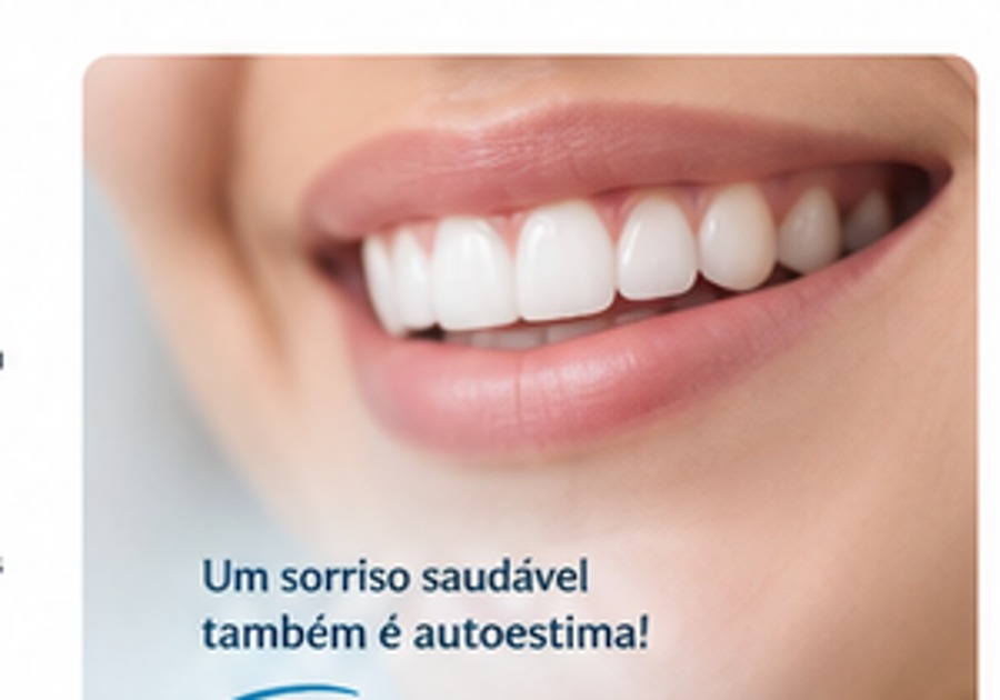 Sorriso saudável ilustrativo